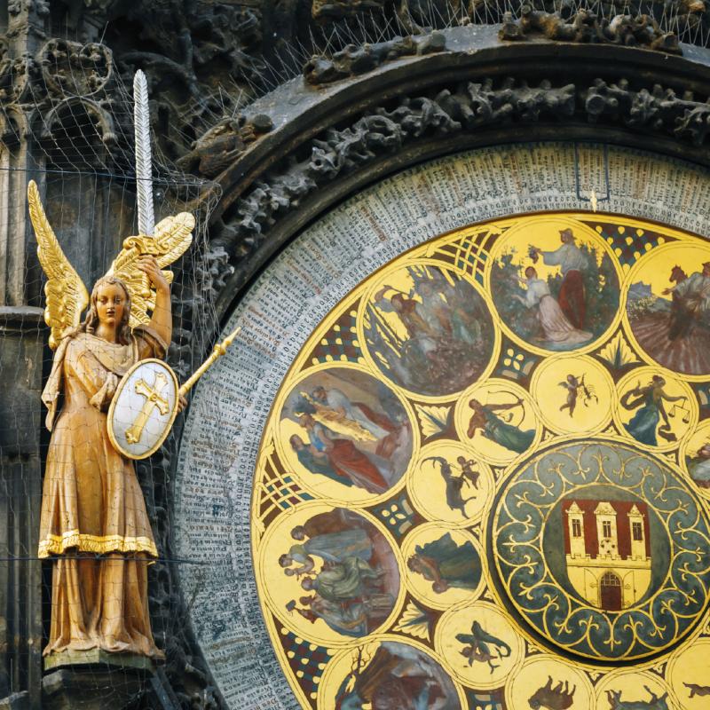 The Prague Astronomical Clock, Czech
