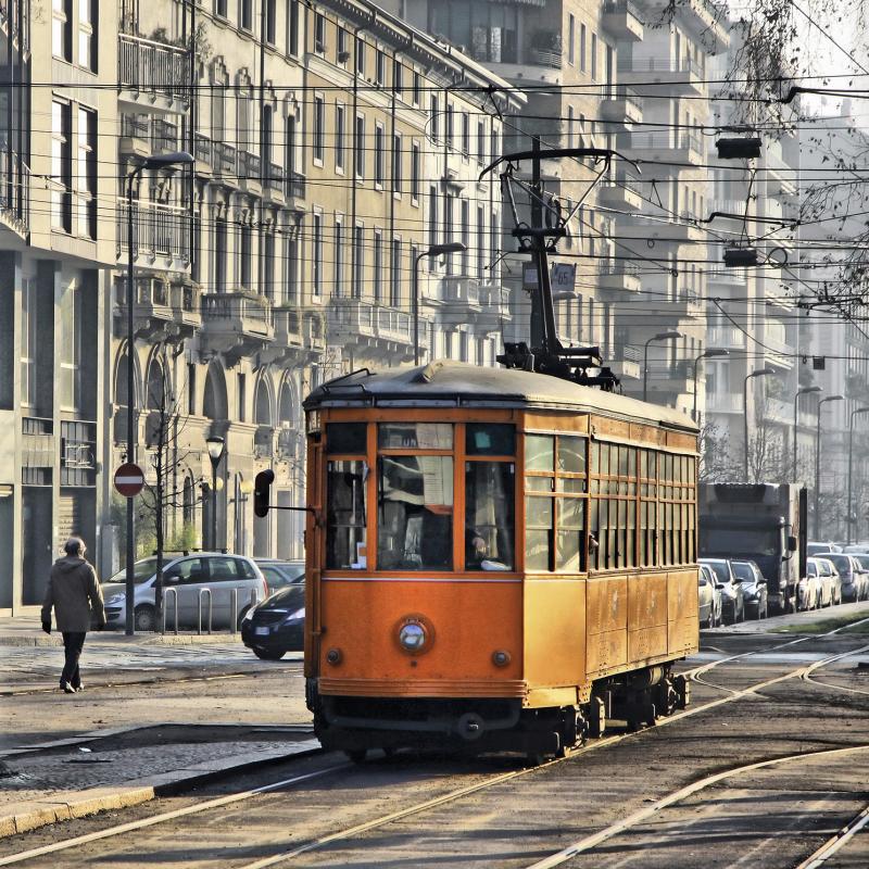 Tram in Milan, Italy